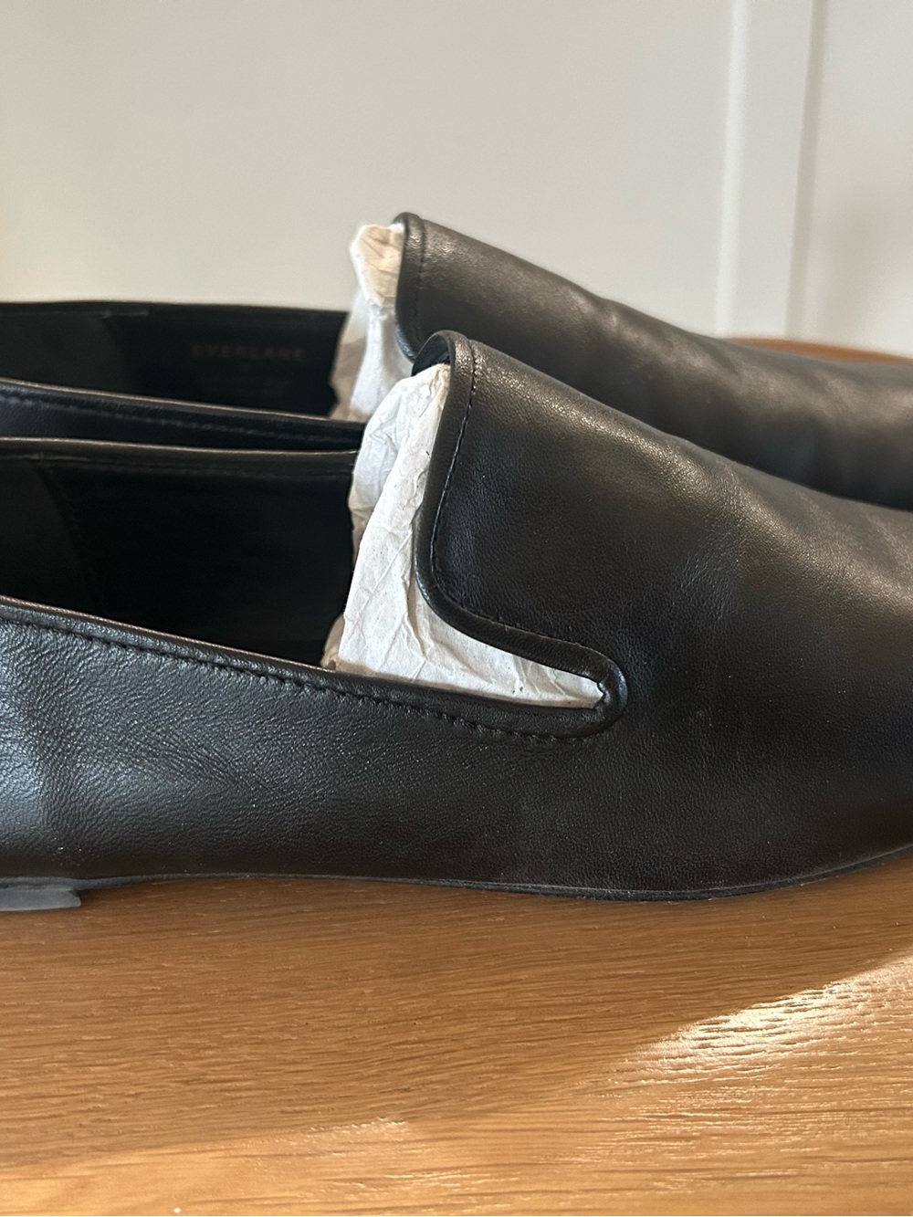 Everlane Black Leather Square-Toe Loafers - Picture 7 of 9